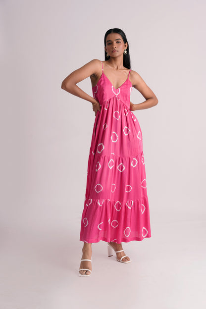 Tiered Dress -Pink