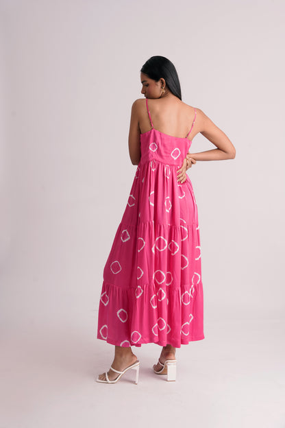 Tiered Dress -Pink