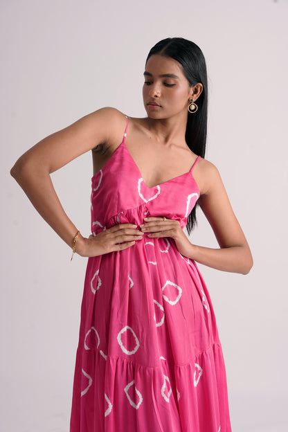 Tiered Dress -Pink