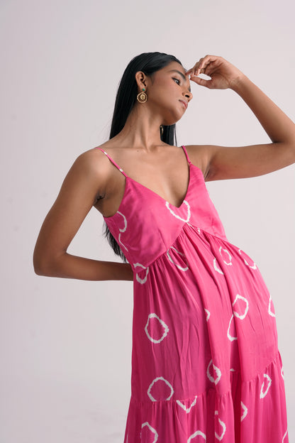 Tiered Dress -Pink